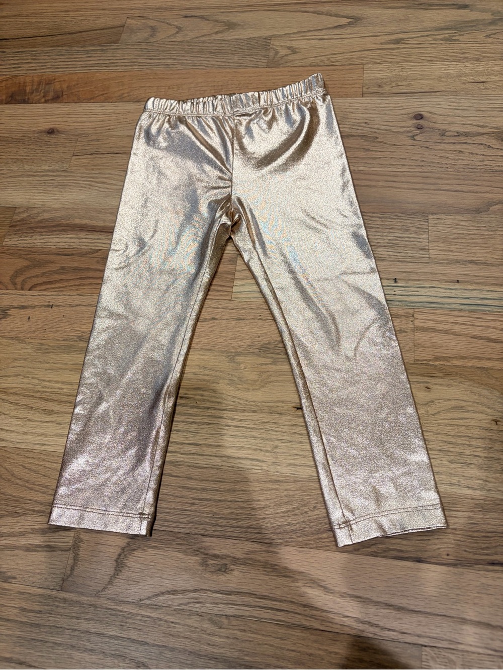 Gap toddler girl shiny metallic gold leggings
